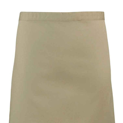 Khaki - Back - Premier Colours Mid Length Apron