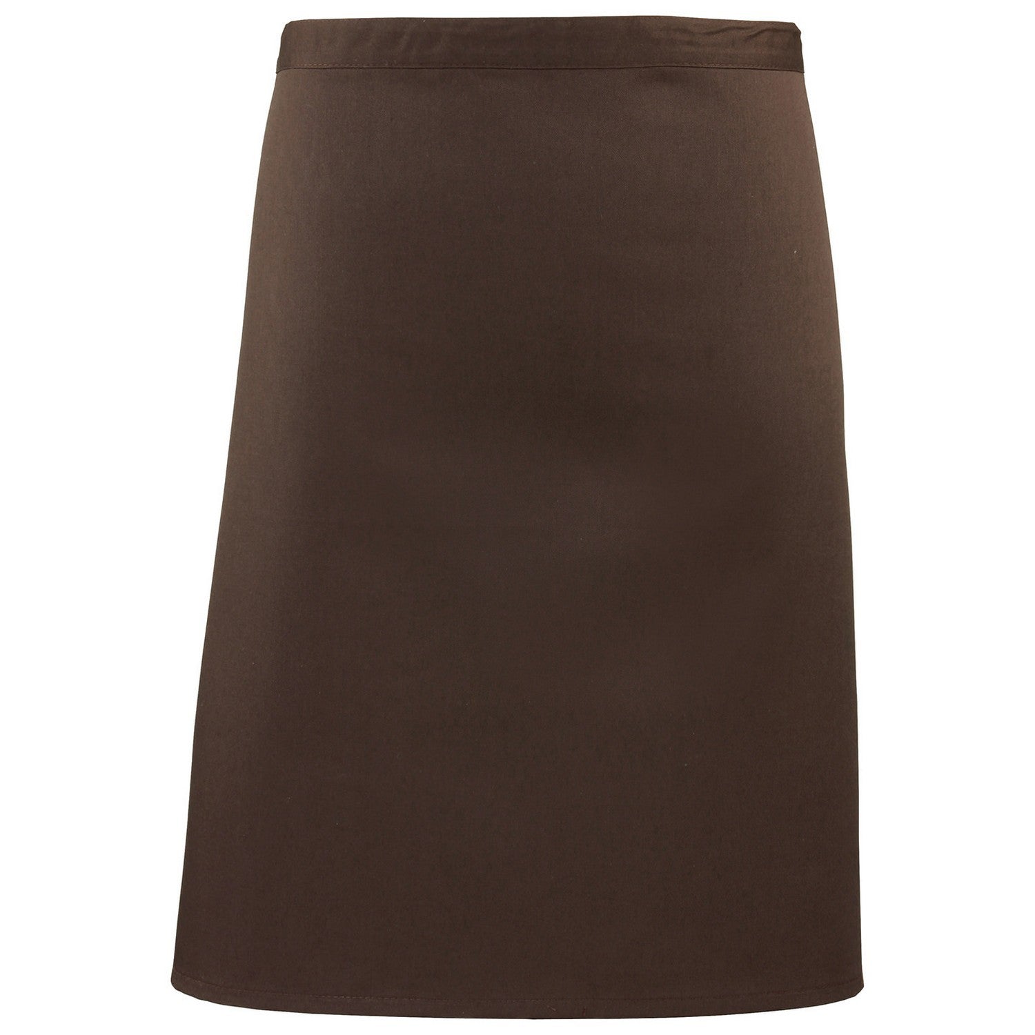 Brown - Front - Premier Colours Mid Length Apron