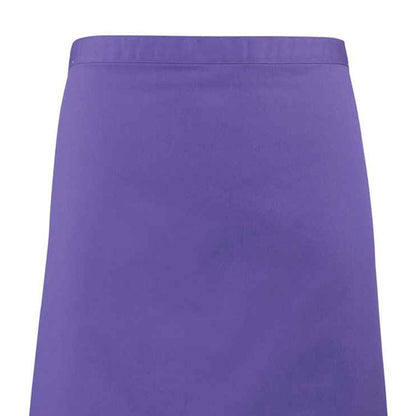 Purple - Back - Premier Colours Mid Length Apron