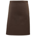 Brown - Front - Premier Colours Mid Length Apron