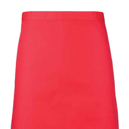 Strawberry Red - Back - Premier Colours Mid Length Apron