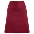 Burgundy - Front - Premier Colours Mid Length Apron