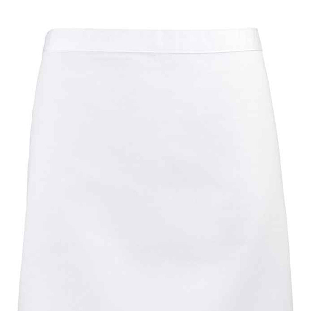 White - Back - Premier Colours Mid Length Apron