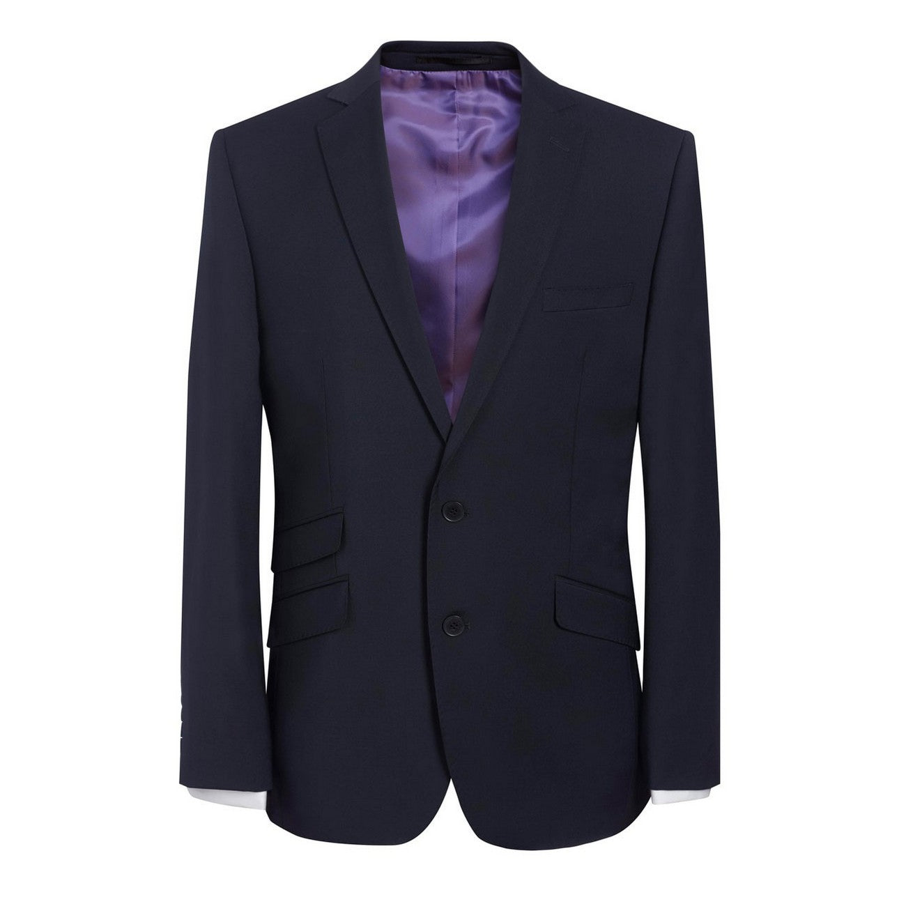 Navy - Front - Brook Taverner Mens Sophisticated Cassino Suit Jacket