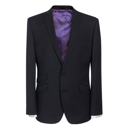 Black - Front - Brook Taverner Mens Sophisticated Cassino Suit Jacket