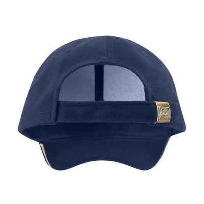 Navy-Natural - Back - Result Headwear Heavy Brushed Cotton Baseball Cap