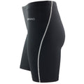 Black - Side - Spiro Womens-Ladies Bodyfit Base Layer Shorts
