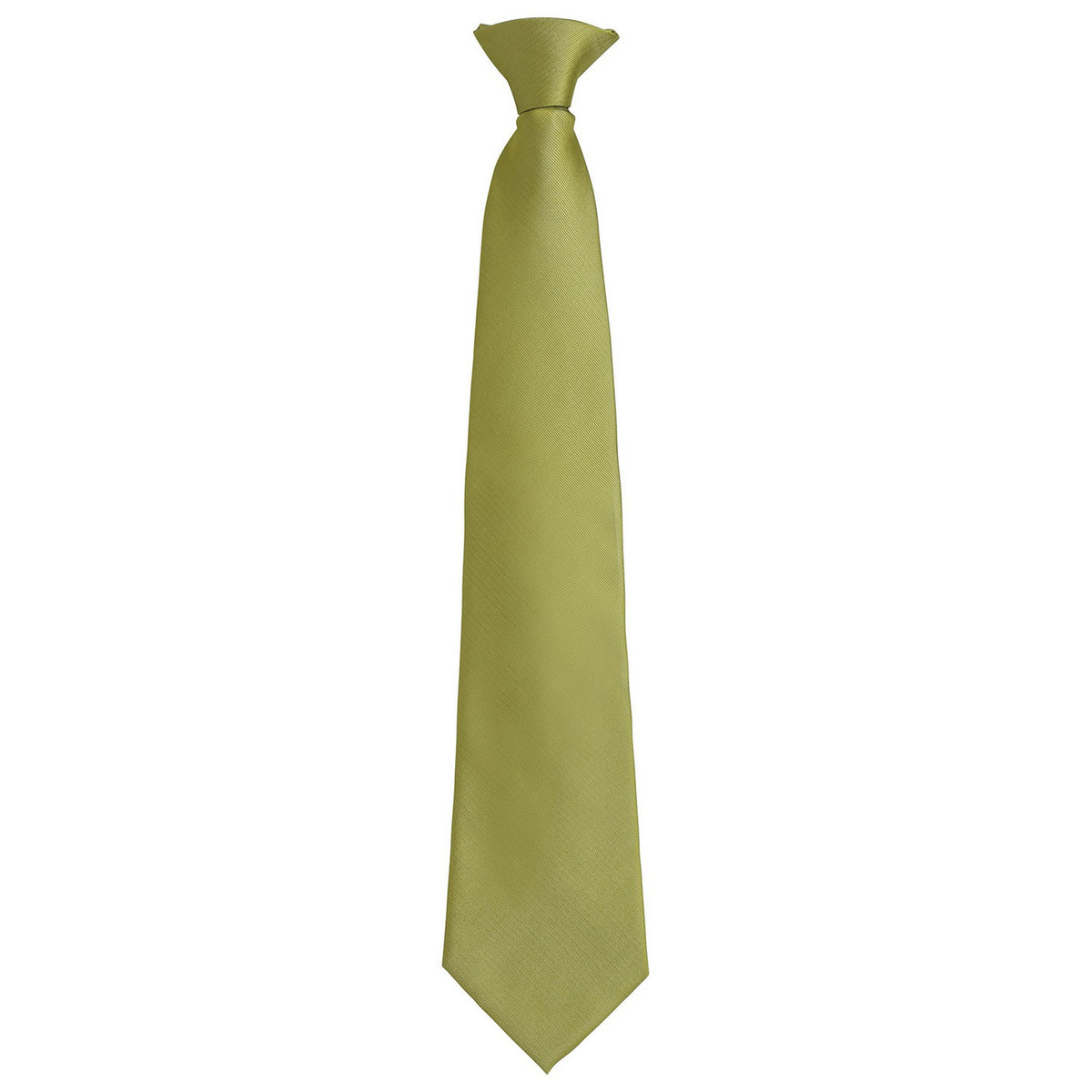 Grass Green - Front - Premier Unisex Adult Colours Fashion Plain Clip-On Tie