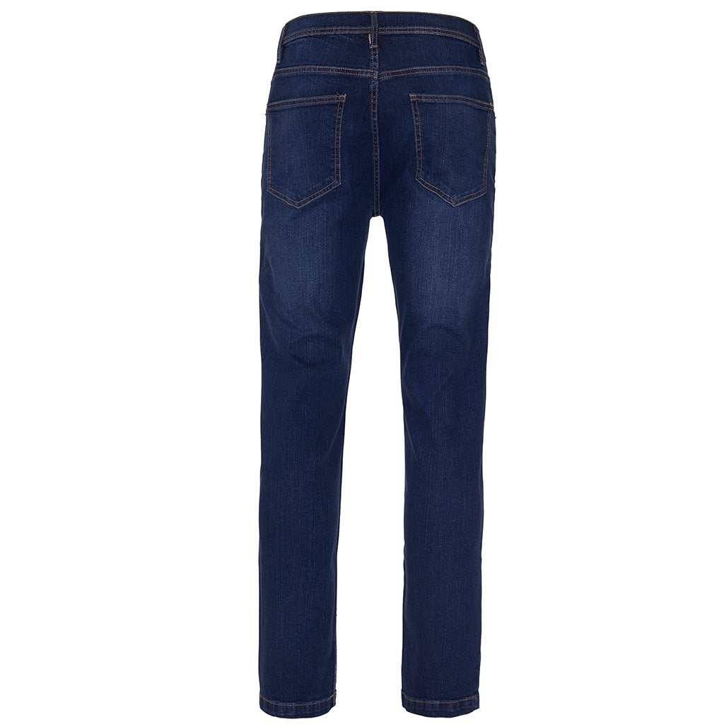 Dark Blue - Back - So Denim Mens Leo Washed Straight Jeans