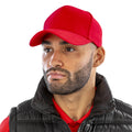 Red - Front - Result Headwear Unisex Adult Pro Style Heavy Drill Cap