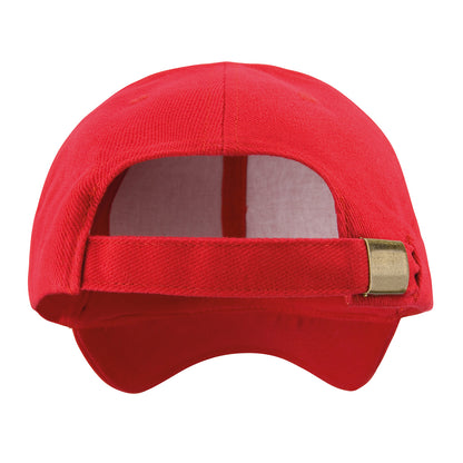Red - Back - Result Headwear Unisex Adult Pro Style Heavy Drill Cap