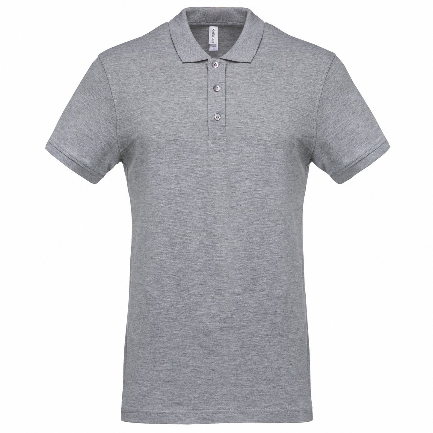 Oxford Grey - Front - Kariban Mens Pique Polo Shirt