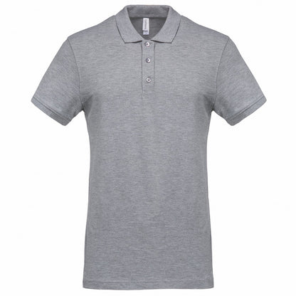 Oxford Grey - Front - Kariban Mens Pique Polo Shirt