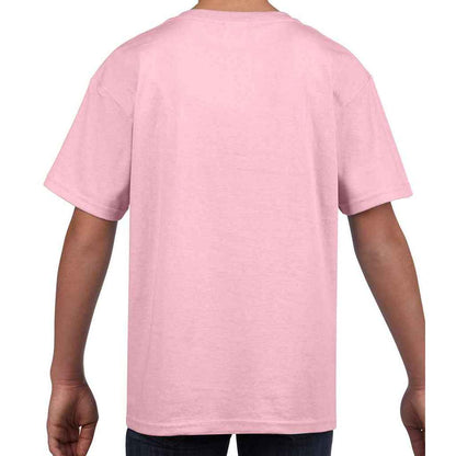 Light Pink - Back - Gildan Childrens-Kids Softstyle T-Shirt