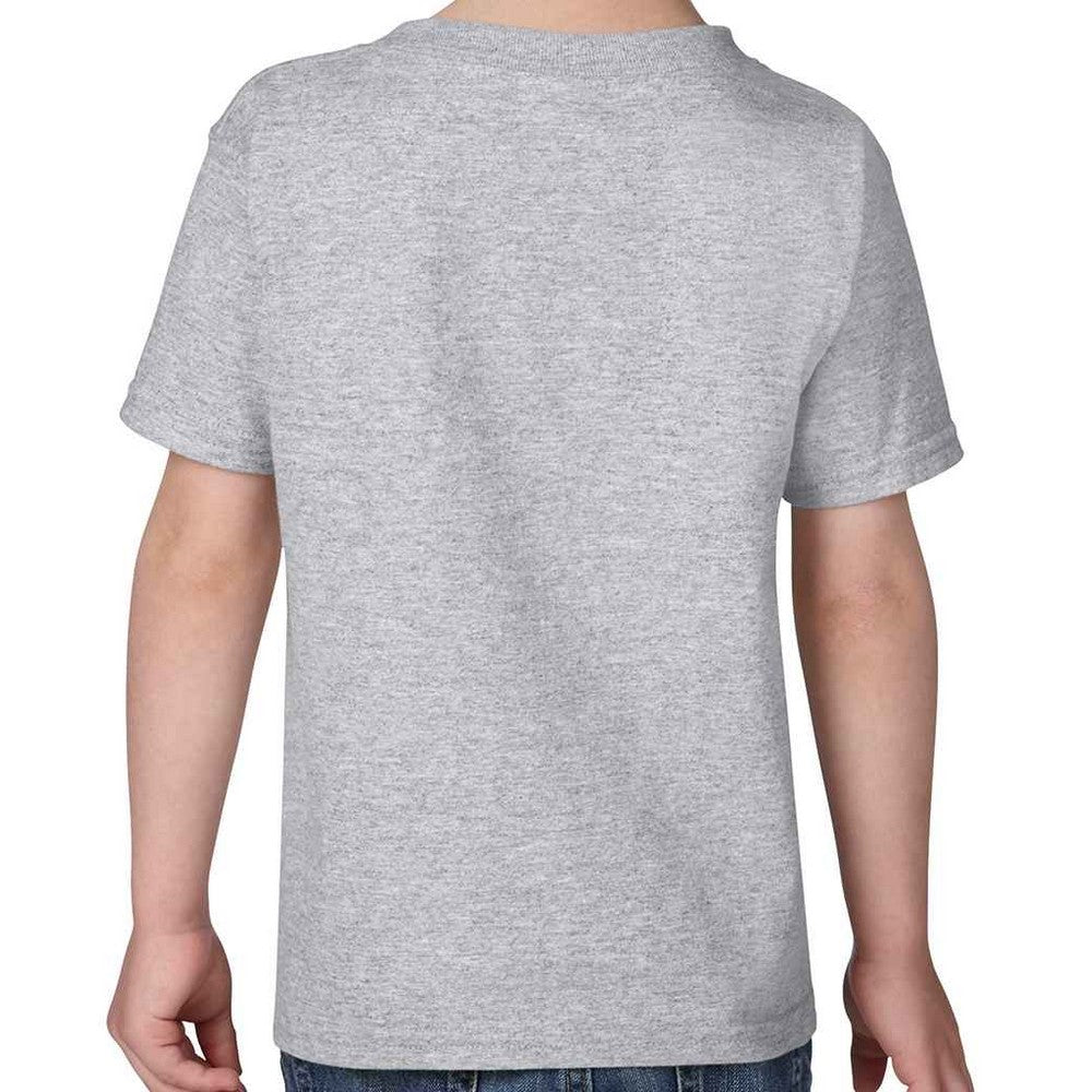 Sports Grey - Back - Gildan Childrens-Kids Heavyweight T-Shirt