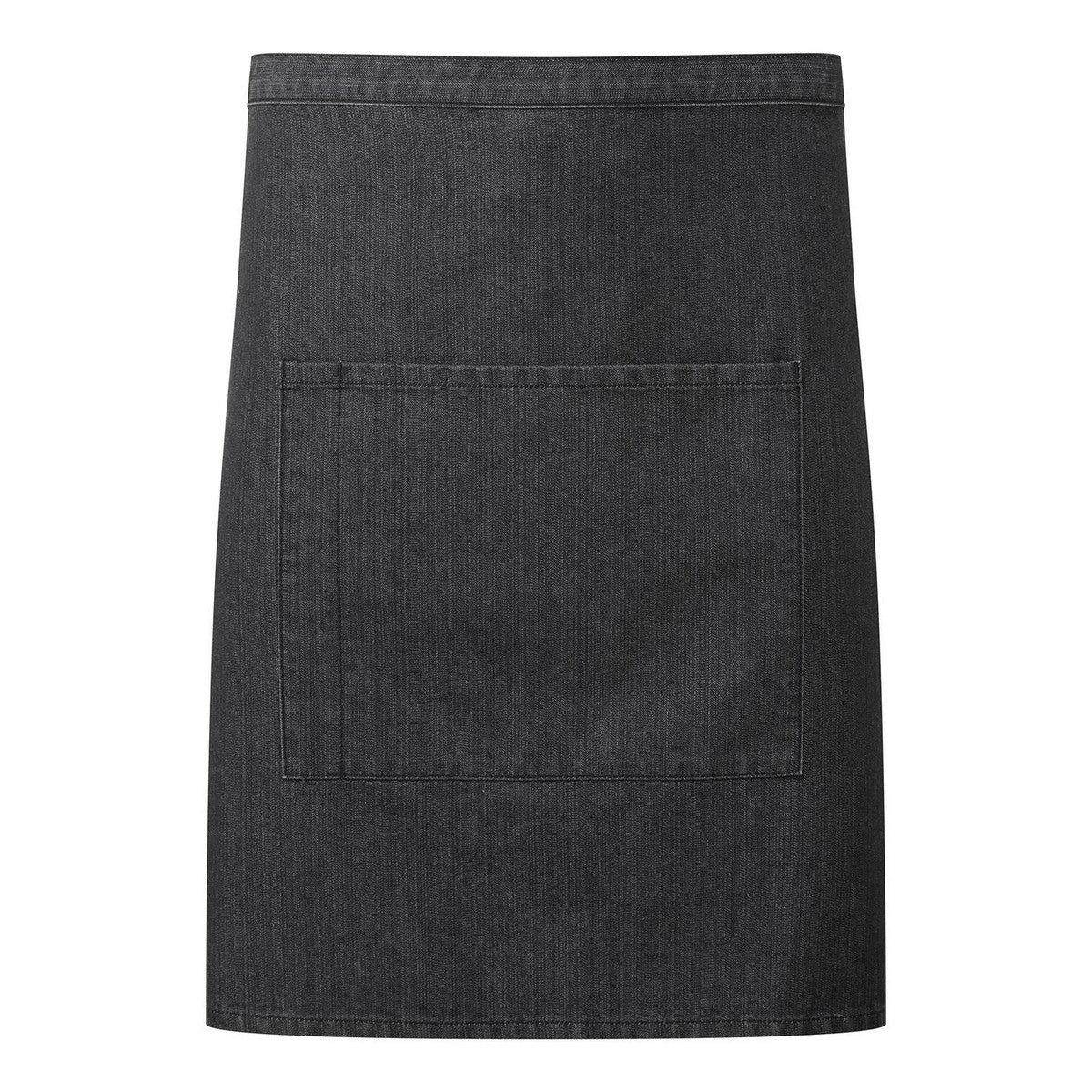 Black Denim - Front - Premier Pocket Short Apron