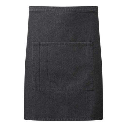 Black Denim - Front - Premier Pocket Short Apron