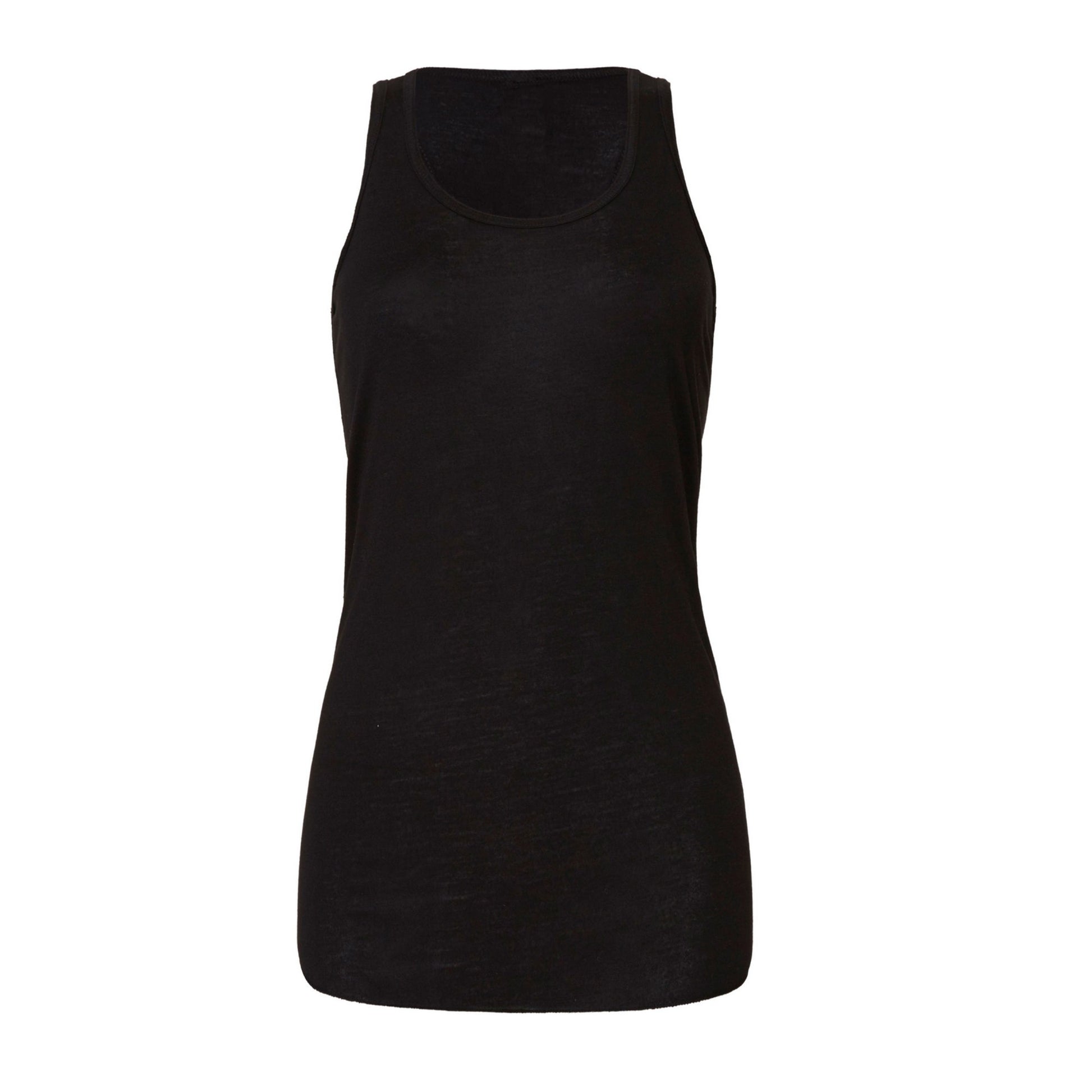 Black - Front - Bella + Canvas Womens-Ladies Racerback Flowy Tank Top