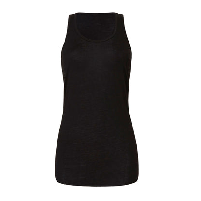 Black - Front - Bella + Canvas Womens-Ladies Racerback Flowy Tank Top
