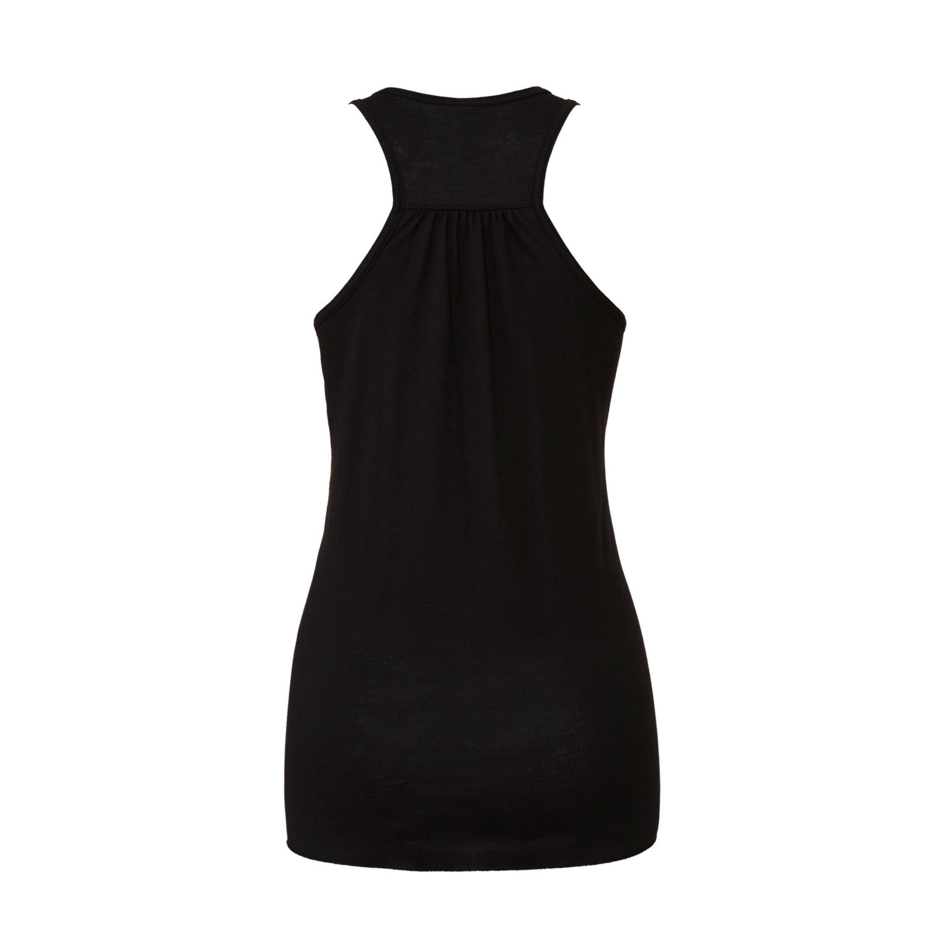 Black - Back - Bella + Canvas Womens-Ladies Racerback Flowy Tank Top