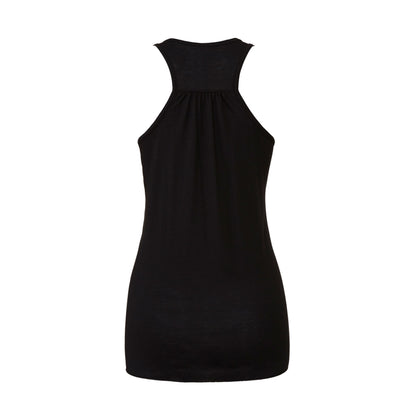 Black - Back - Bella + Canvas Womens-Ladies Racerback Flowy Tank Top