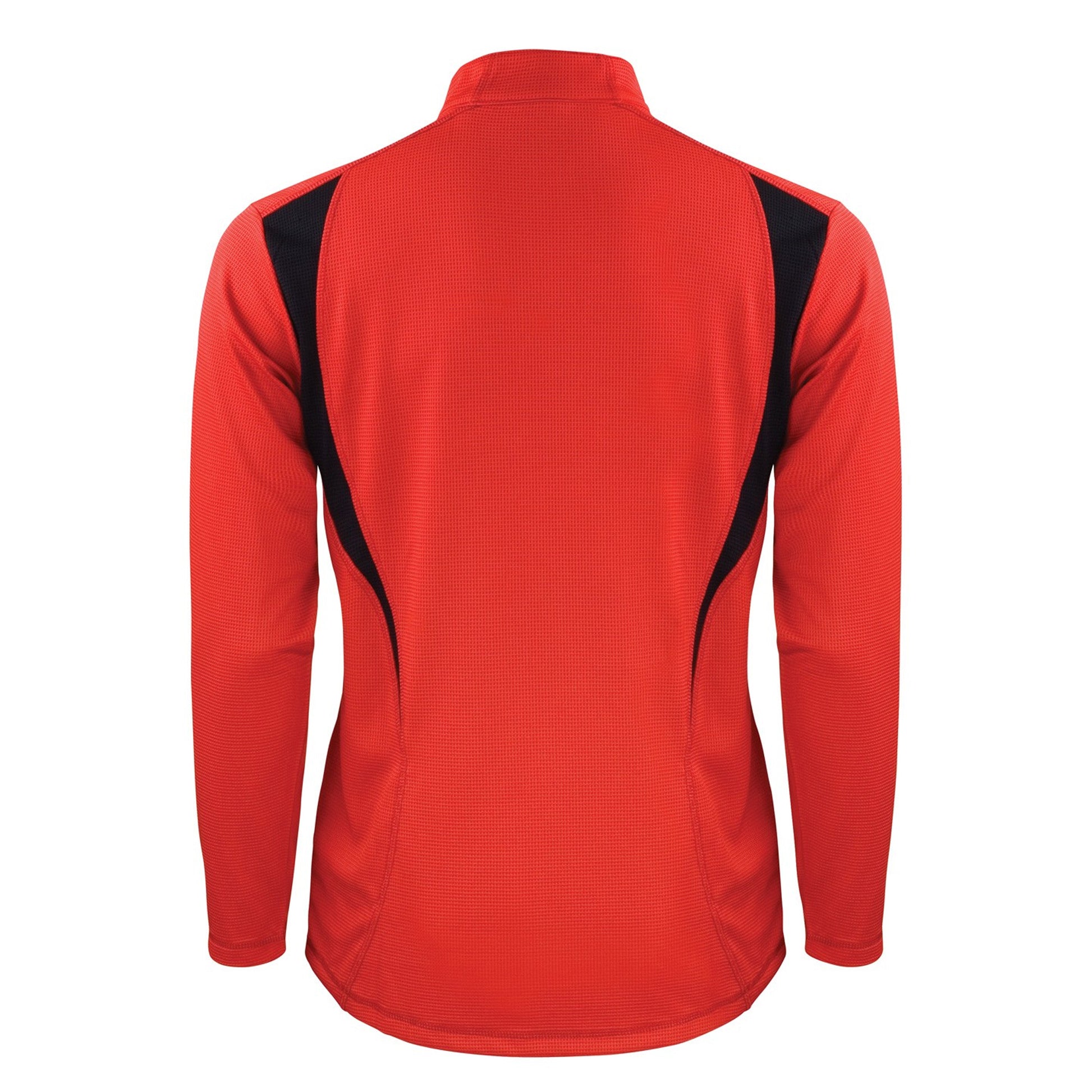 Red-Black-White - Back - Spiro Unisex Adult Trial Zip Neck Training Top