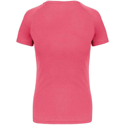 Fluorescent Pink - Back - Proact Womens-Ladies Performance T-Shirt