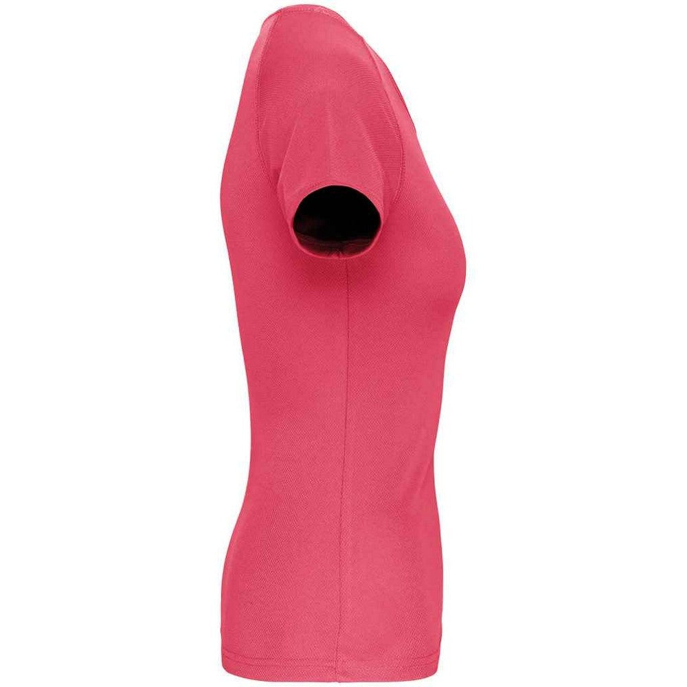 Fluorescent Pink - Side - Proact Womens-Ladies Performance T-Shirt