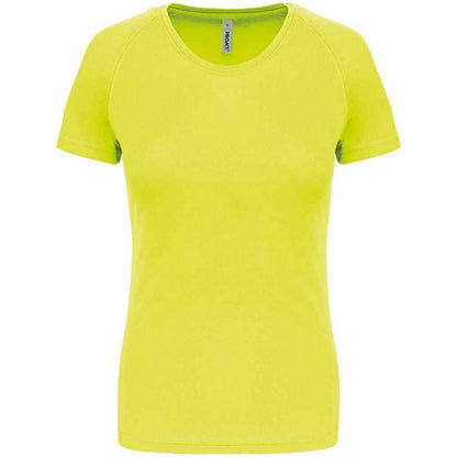 Fluorescent Yellow - Front - Proact Womens-Ladies Performance T-Shirt