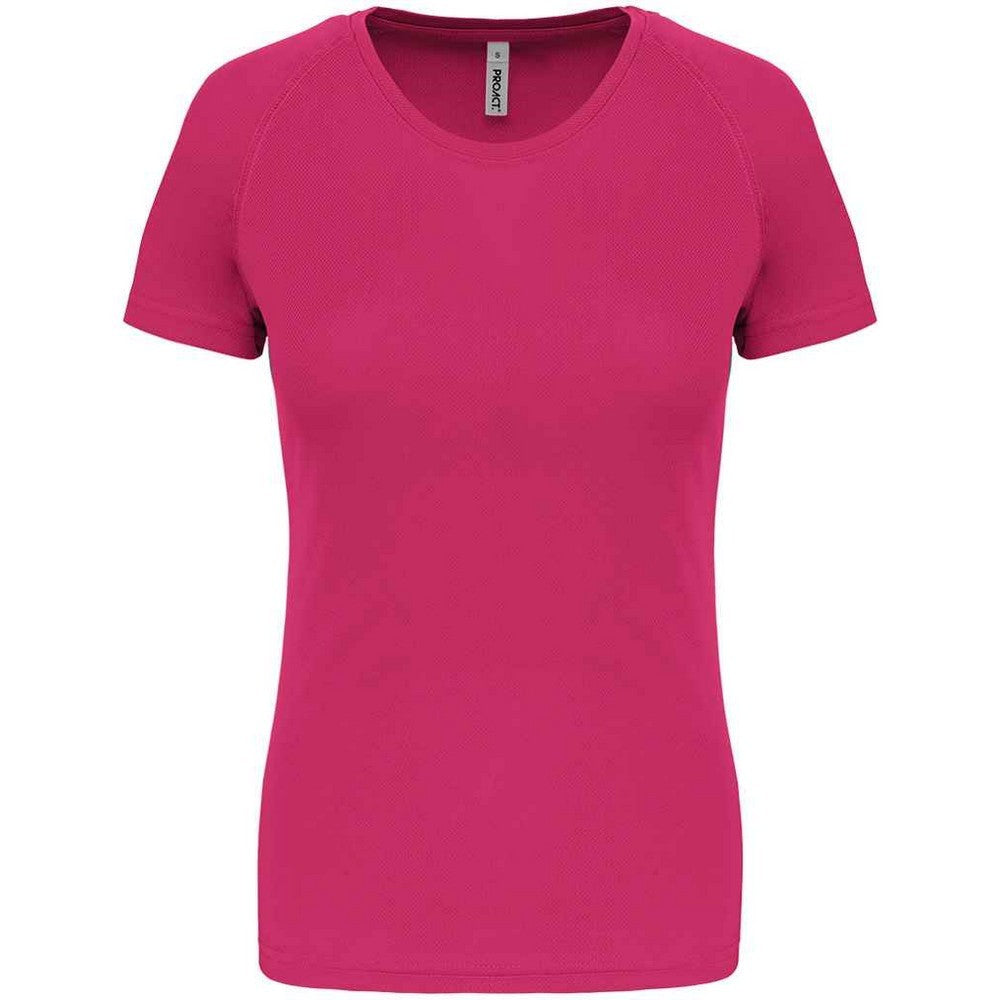 Fuchsia - Front - Proact Womens-Ladies Performance T-Shirt