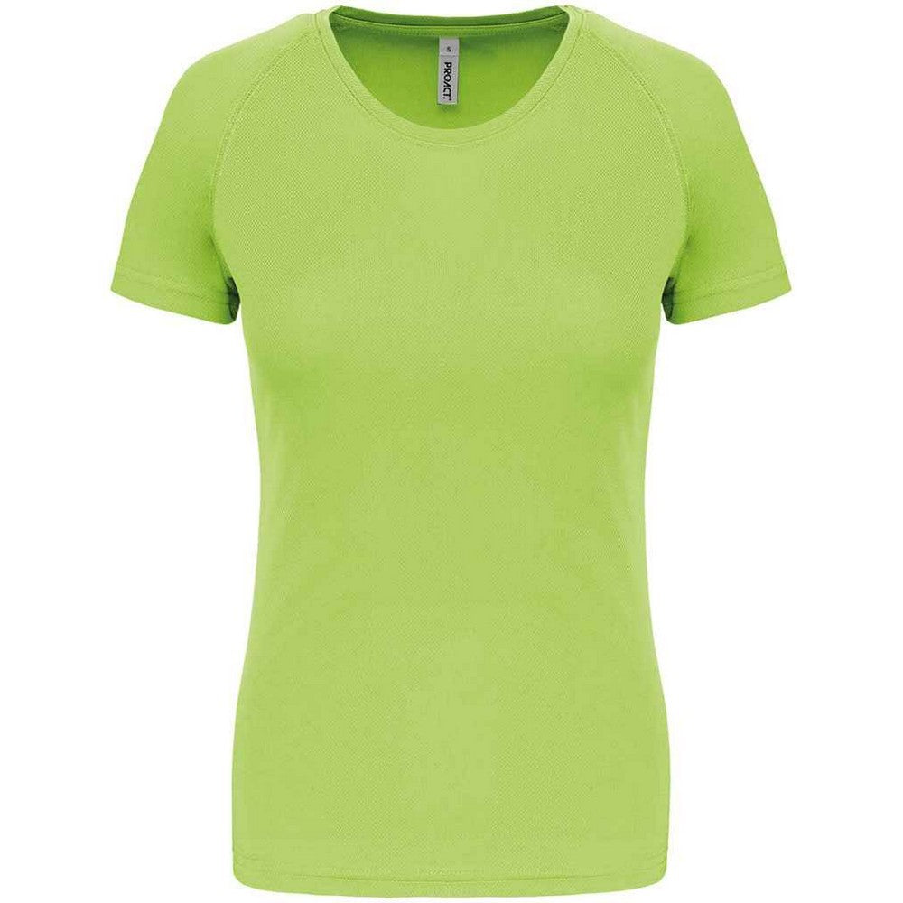 Lime Green - Front - Proact Womens-Ladies Performance T-Shirt