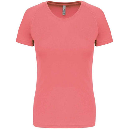Sporty Coral - Front - Proact Womens-Ladies Performance T-Shirt