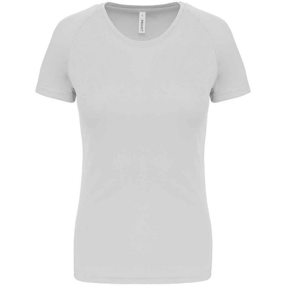 White - Front - Proact Womens-Ladies Performance T-Shirt