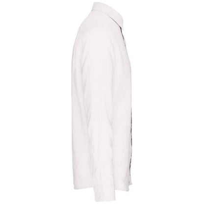 White - Side - Native Spirit Mens Linen Long-Sleeved Shirt
