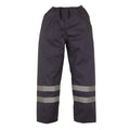 Navy - Front - Yoko Unisex Adult Waterproof High-Vis Over Trousers