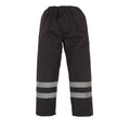 Black - Front - Yoko Unisex Adult Waterproof High-Vis Over Trousers