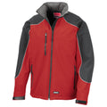 Red-Black - Front - WORK-GUARD by Result Mens Ice Fell Hooded Soft Shell Jacket