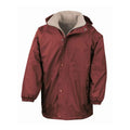 Burgundy-Camel - Front - Result Mens StormDri 4000 Reversible Waterproof Jacket