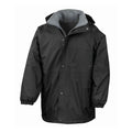 Black-Grey - Front - Result Mens StormDri 4000 Reversible Waterproof Jacket