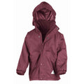 Burgundy-Burgundy - Front - Result Childrens-Kids StormDri 4000 Reversible Jacket