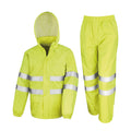 Yellow - Front - SAFE-GUARD by Result Unisex Adult High-Vis Waterproof Jacket And Trousers Set