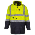 Yellow-Navy - Front - Yoko Unisex Adult Hi-Vis 7 in 1 Jacket