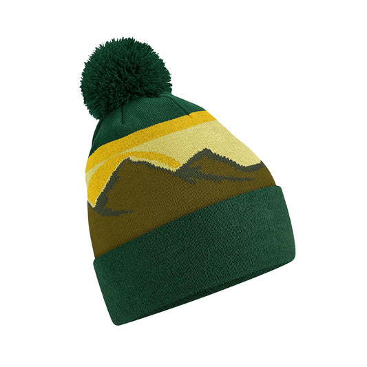 Alpine Peaks - Front - Beechfield Mountain Pom Pom Beanie