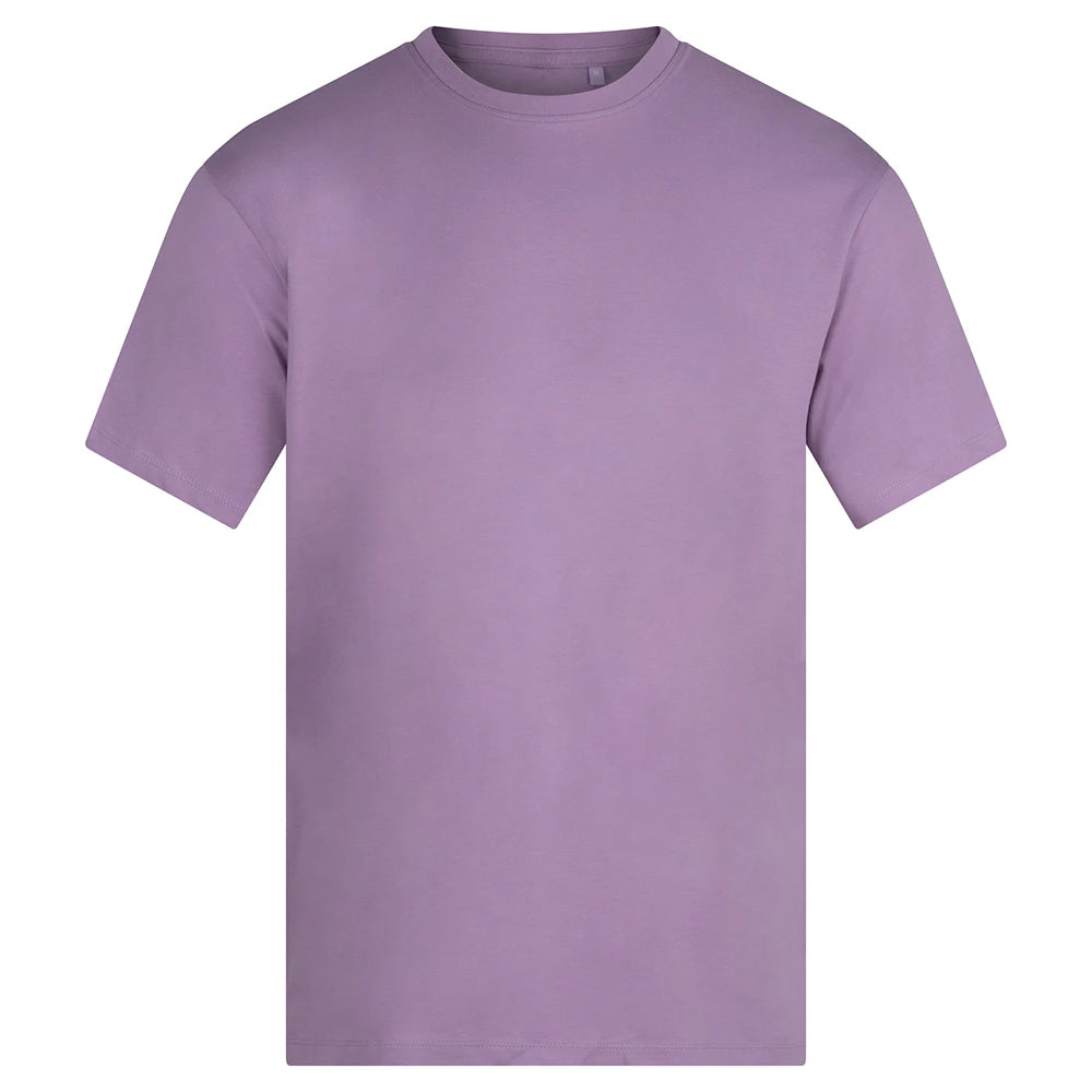 Lavender - Front - Anthem Unisex Adult Organic Midweight T-Shirt