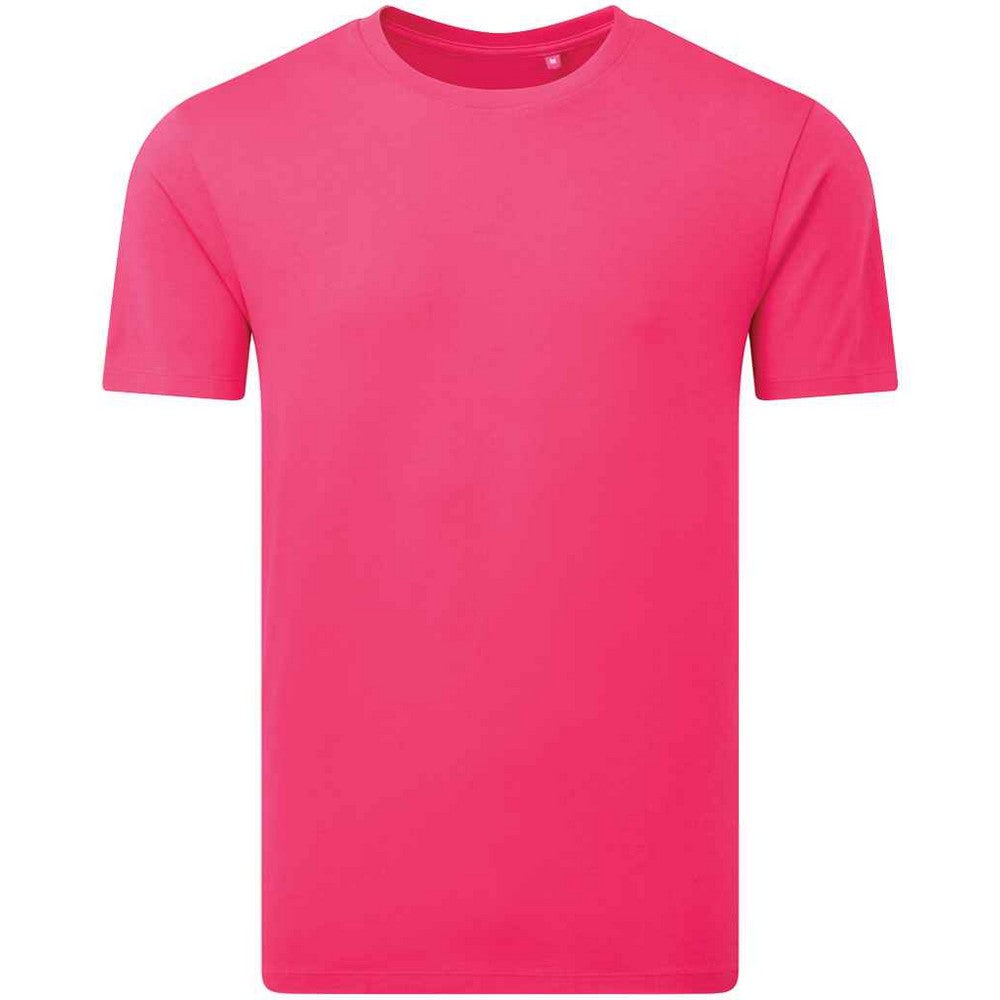 Hot Pink - Front - Anthem Unisex Adult Organic Midweight T-Shirt
