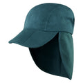 Bottle Green - Front - Result Headwear Childrens-Kids Fold Up Legionnaire Hat