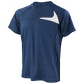 Navy-White - Front - Spiro Mens Dash Training T-Shirt