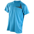 Aqua-Grey - Front - Spiro Mens Dash Training T-Shirt