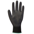 Black - Back - Portwest Unisex Adult PU Palm Gloves