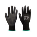 Black - Side - Portwest Unisex Adult PU Palm Gloves